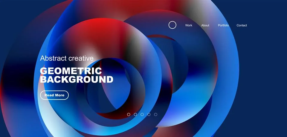 Circles minimal abstract background. Techno or business concept, pattern for Stock Illustration