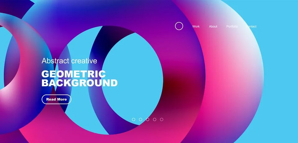 Circles minimal abstract background. Techno or business concept, pattern for Illustrazione stock