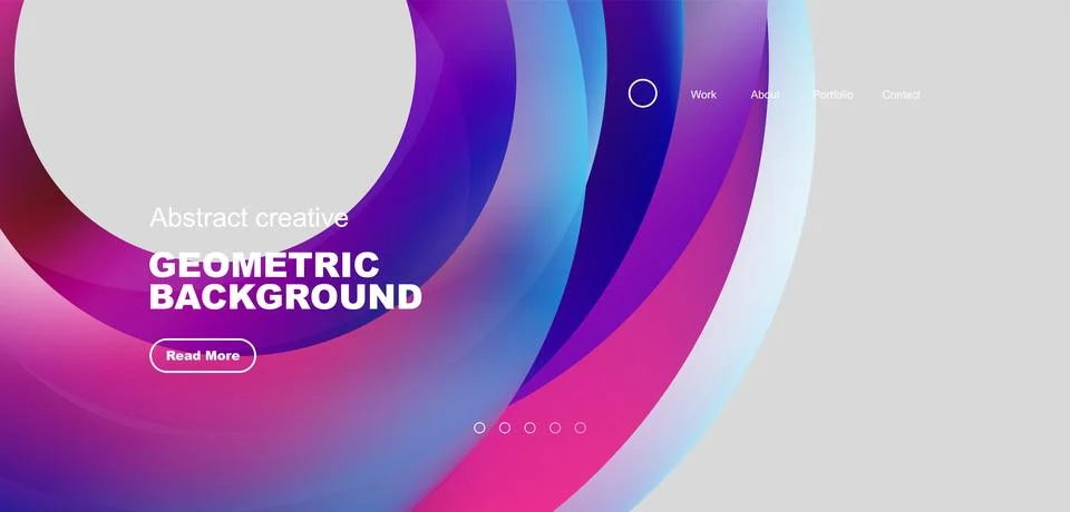 Circles minimal abstract background. Techno or business concept, pattern for Stock Illustration