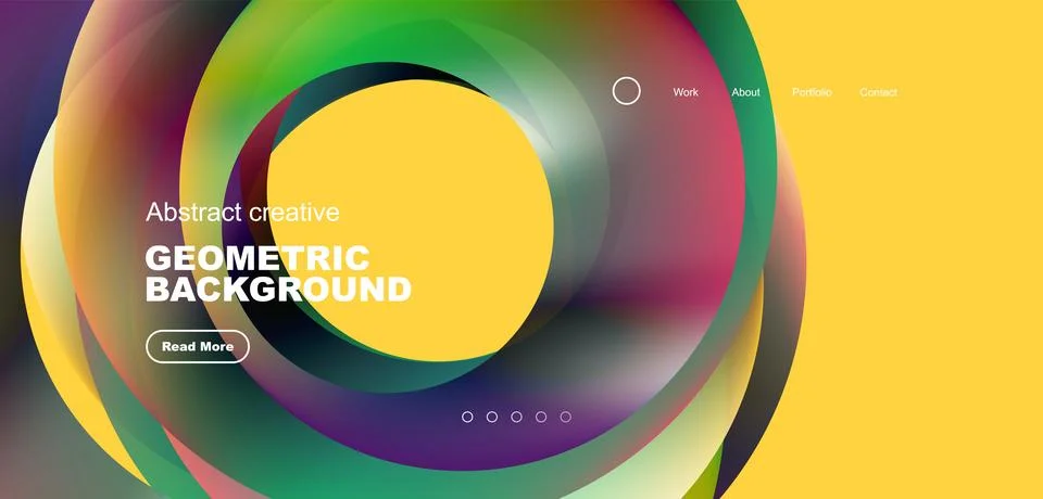 Circles minimal abstract background. Techno or business concept, pattern for Illustrazione stock