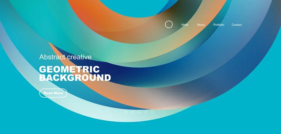 Circles minimal abstract background. Techno or business concept, pattern for Stock Illustration