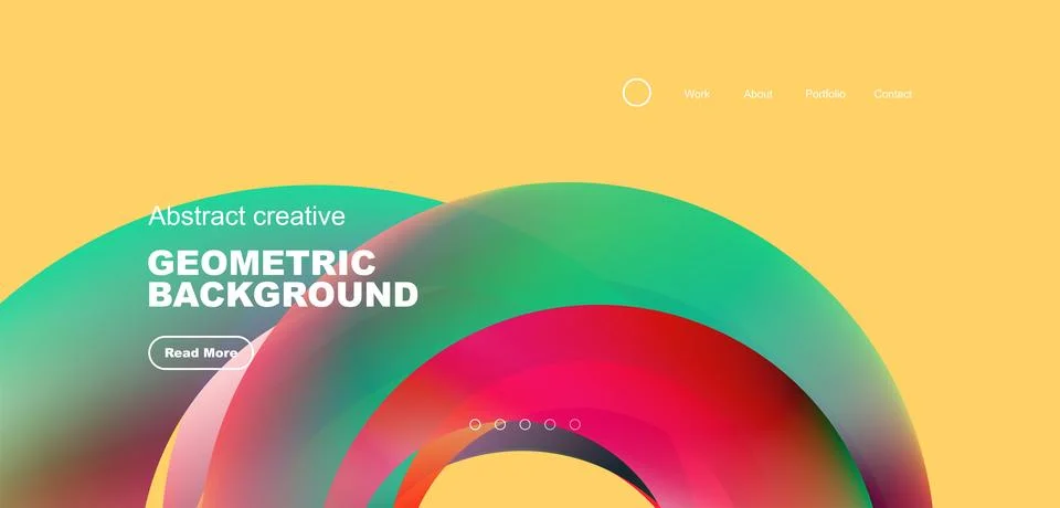 Circles minimal abstract background. Techno or business concept, pattern for Stock Illustration