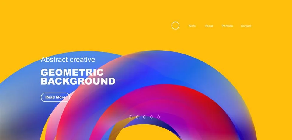 Circles minimal abstract background. Techno or business concept, pattern for Illustrazione stock