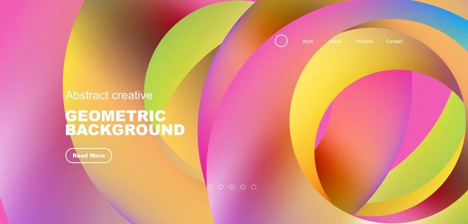 Circles minimal abstract background. Techno or business concept, pattern for 스톡 일러스트