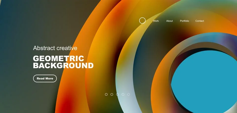 Circles minimal abstract background. Techno or business concept, pattern for Stock Illustration