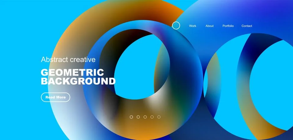 Circles minimal abstract background. Techno or business concept, pattern for Stock Illustration