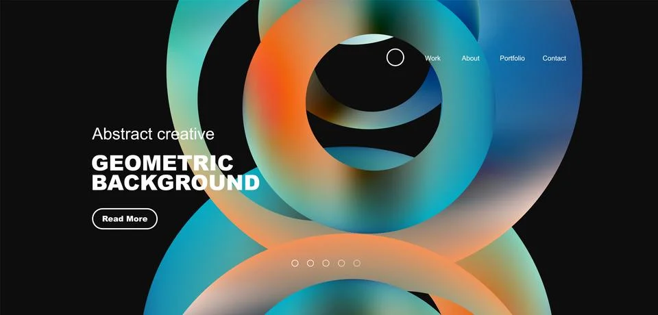 Circles minimal abstract background. Techno or business concept, pattern for Illustrazione stock