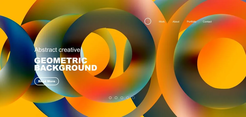 Circles minimal abstract background. Techno or business concept, pattern for Stock Illustration