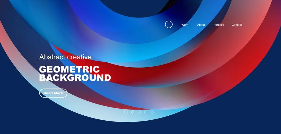 Circles minimal abstract background. Techno or business concept, pattern for Illustrazione stock