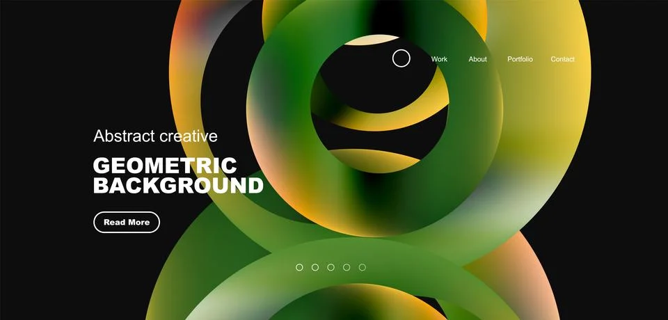 Circles minimal abstract background. Techno or business concept, pattern for Stock Illustration