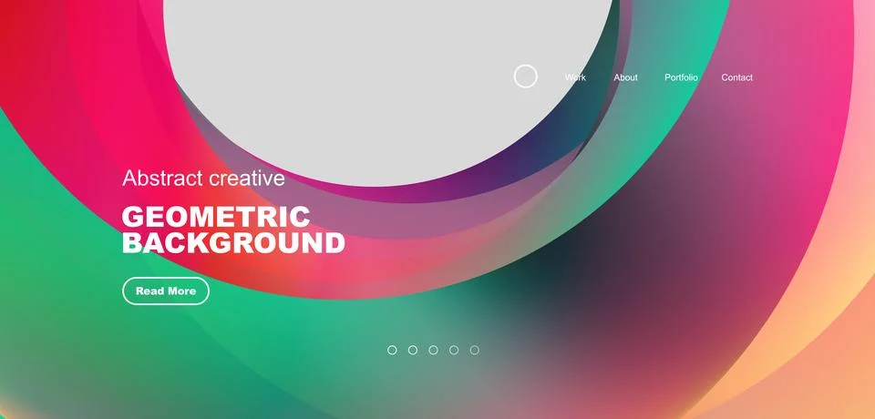 Circles minimal abstract background. Techno or business concept, pattern for Stock Illustration