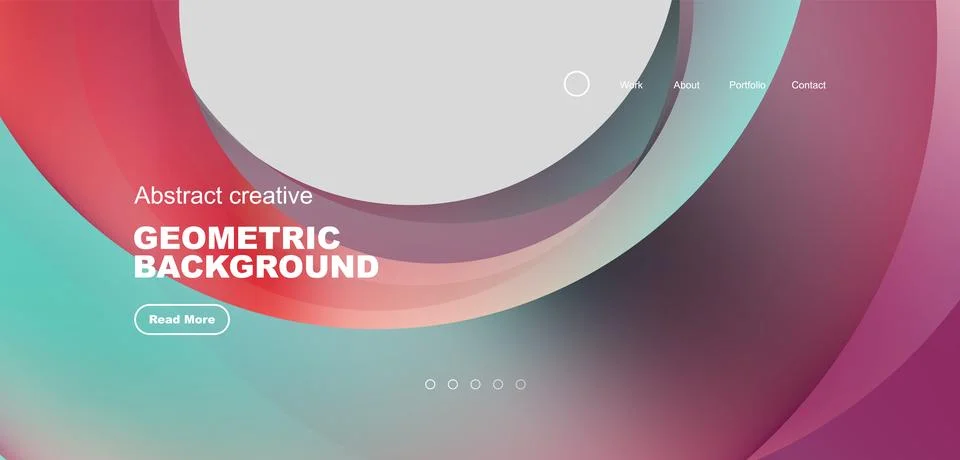 Circles minimal abstract background. Techno or business concept, pattern for Stock Illustration