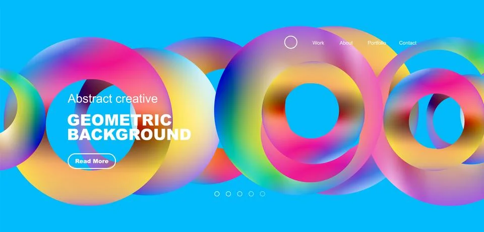 Circles minimal abstract background. Techno or business concept, pattern for Stock Illustration