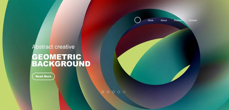 Circles minimal abstract background. Techno or business concept, pattern for Stock Illustration