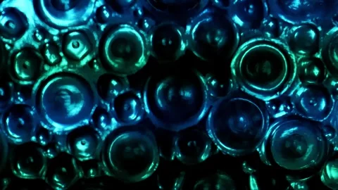 Circles motion wallpaper. Green blue circles glow motion background Stock Footage 295229656