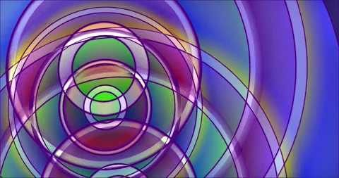 Circles moving in 3D Stock Footage 294775673
