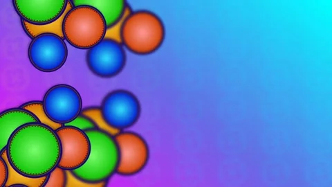 Circles moving on blur background Video stock 232218980