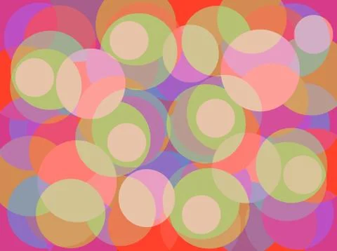 Circles Multicolored Overlapping Stock Illustration
