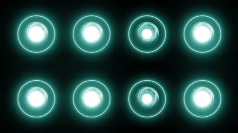 Circles Neon led light 4K LOOP Stock Footage 158494599