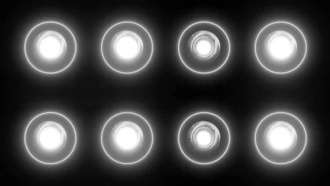 Circles Neon led light 4K LOOP Stock Footage 158494623