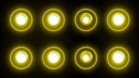 Circles Neon led light 4K LOOP Stock Footage 158494842