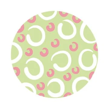 Circles organic pattern block style イラスト素材