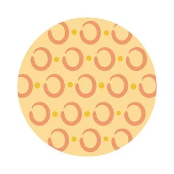 Circles organic pattern block style 스톡 일러스트