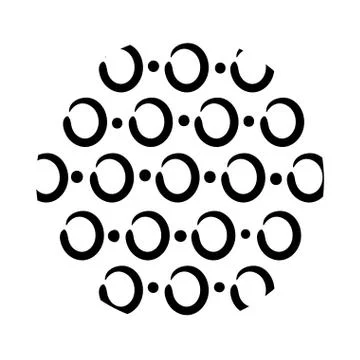 Circles organic pattern line style Illustrazione stock