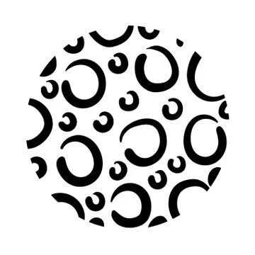 Circles organic pattern line style Stock Illustration