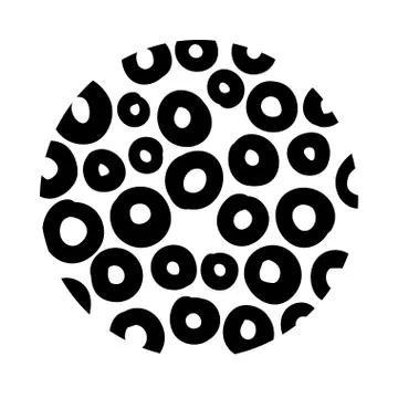 Circles organic pattern line style Illustrazione stock