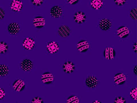 Circles with ornaments seamless pattern. Vector illustration Illustrazione stock
