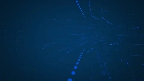 Circles with particles are slowly flying. Seamless loop digital animation. Stock Footage 337279598