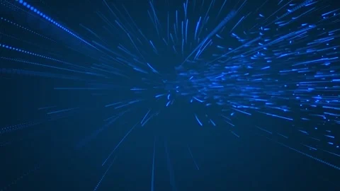 Circles with particles are slowly flying. Seamless loop digital animation. Stock Footage 337279608