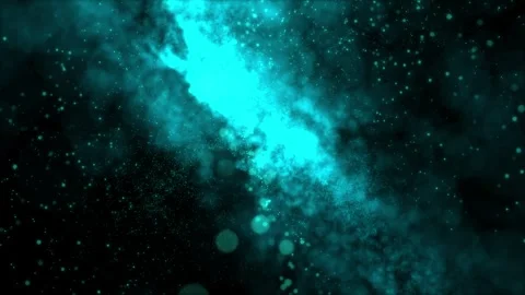 Circles with particles are slowly flying. Seamless loop digital animation. Stock Footage 337759275