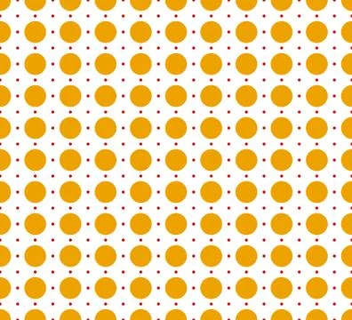 Circles pattern - Basic duotone, red-yellow repeatable pattern Stock Illustration