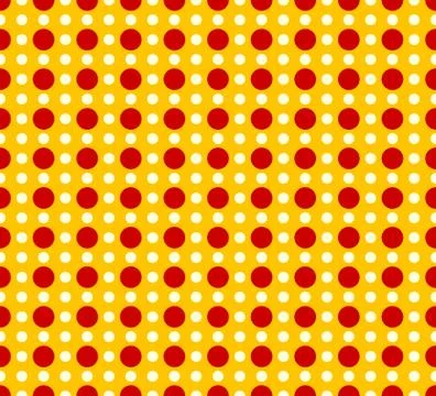 Circles pattern - Basic duotone, red-yellow repeatable pattern Stock Illustration