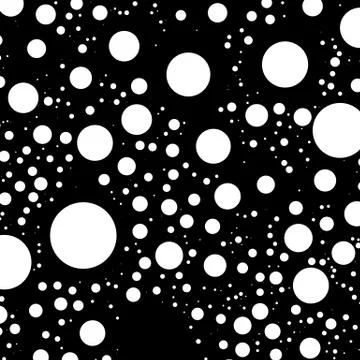 Circles pattern - Monochrome black and white pattern with scattered, random v 스톡 일러스트