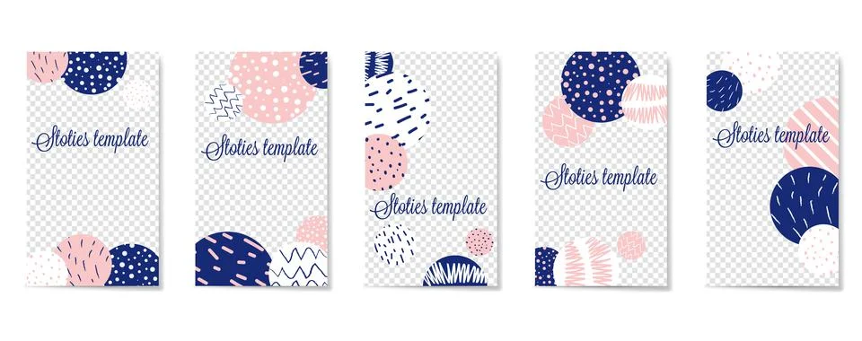 Circles with a pattern in pastel colors. Stock Illustration