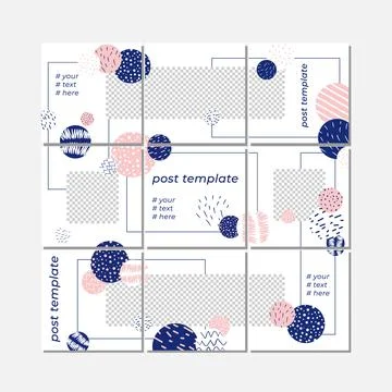 Circles with a pattern in pastel colors on a white background. Illustrazione stock