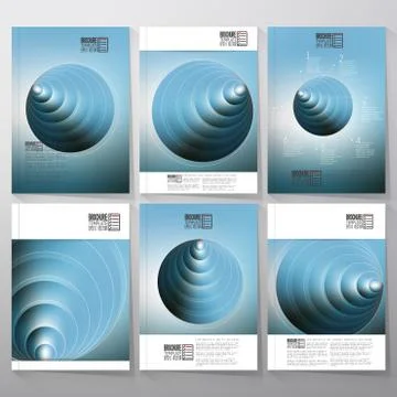 Circles pattern with the reflection of environment on blurred background, 3D Stock Illustration