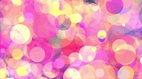 Circles pink yellow abstract background loop Video stock 41446911