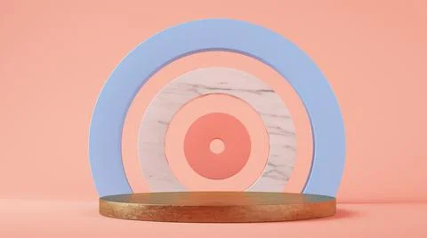 Circles platform for product presentation Stock Illustration