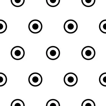 Circles polka dot simple seamless vector pattern. Stock Illustration