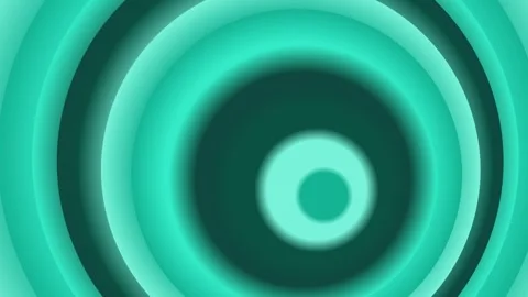 Circles pulse with calming teal and deep green tones 動画素材 342152599