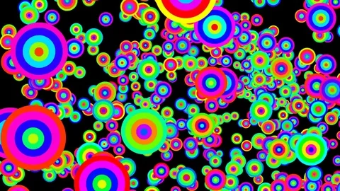Circles of a rainbow. seamless loop. Video stock 83419482