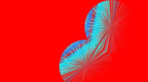 Circles on a red background Stock Footage 8732979