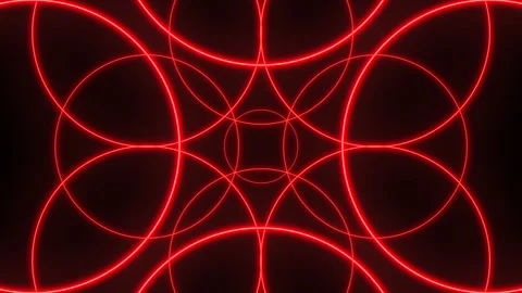 Circles in red striking pattern adds flair to designs Stock Footage 300788053