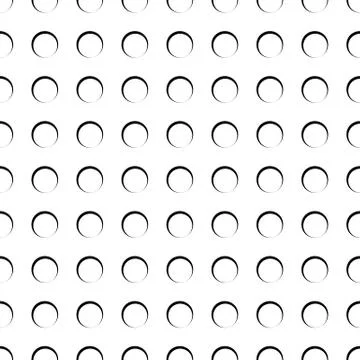 Circles, rings seamless pattern. Monochrome abstract minimal background. Vect Illustration