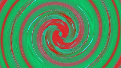 Circles Rotate In Hypnotic Dance In Red And Green Abstractions Stock Footage 90546653