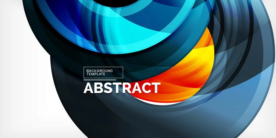 Circles, round elements, ring shapes premium background. Vector Illustration For Illustrazione stock